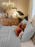 Dorm Pretty Pleats Double Bed Microfibre Comforter With 2 Pillow Covers- Easy care-Hypoallergenic